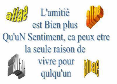 l'amiti&egrave;